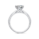925 Sterling Silver Moissanite 0.8ct Ring Size 6 for Women