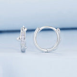 925 Sterling Silver Nano Opal Earrings for Women - White Gold Plated - 12x5mm