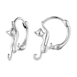 925 Sterling Silver Plated Gold Earrings Size 1.8cm for Women