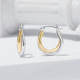 925 Sterling Silver Earrings with Platinum and Gold Plating for Women