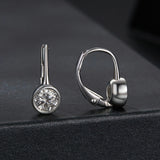925 Sterling Silver 0.50 Carat Moissanite Earrings for Women