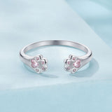 925 Sterling Silver White Gold Plated Pavé Setting CZ Ring