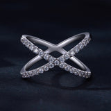 S925 Sterling Silver Moissanite Ring Size 8