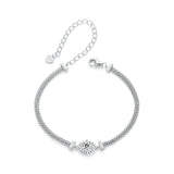925 Sterling Silver 0.5 Carat Moissanite White Gold Plated Bracelet for Women
