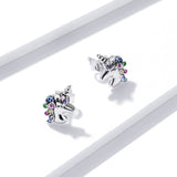 925 Sterling Silver Earrings with Pavé Setting CZ, Oxidized, 1.4x0.9cm for Women