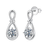 925 Sterling Silver 0.5 Carat Moissanite Earrings for Women