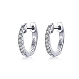 925 Sterling Silver 1.3cm Pavé Set CZ Earrings