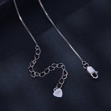 925 Sterling Silver Moissanite 1.5mm Necklace 400+50mm for Women