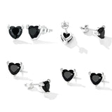 925 Sterling Silver Oxidized CZ Earrings for Women