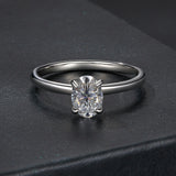 925 Sterling Silver Moissanite 1ct Ring Size 8