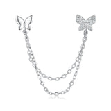 S925 Sterling Silver 40mm Pavé CZ Earrings