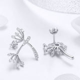 925 Sterling Silver Jewelry Set with Pavé Setting CZ, 2.0*1.4cm