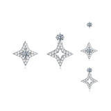 925 Sterling Silver Moissanite 0.1ct Earrings for Women
