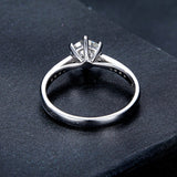 925 Sterling Silver Moissanite & CZ Ring Size 6 for Women