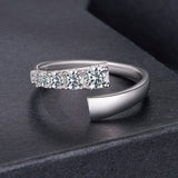 925 Sterling Silver Moissanite Ring Size E