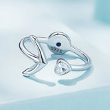 925 Sterling Silver Plated Platinum Ring with Pavé Setting for Men