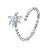 925 Sterling Silver Nano Opal Ring for Women
