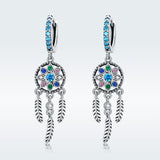 925 Sterling Silver Oxidized Silver Pavé CZ Earrings for Women, Size: 4*1 cm