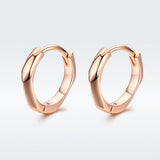 S925 Sterling Silver Plated Rose Gold Earrings