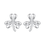 925 Sterling Silver White Gold Plated 0.7cm Earrings for Women