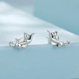 925 Sterling Silver Oxidized Earrings - 7*11mm for Women