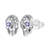 925 Sterling Silver Earrings with Oxidized Finish and CZ Stones