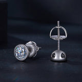 925 Sterling Silver 5.0mm Moissanite Earrings for Women