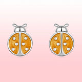 S925 Sterling Silver Enamel Earrings for Women