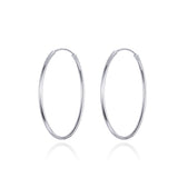 925 Sterling Silver Plated Platinum Earrings 3cm for Women