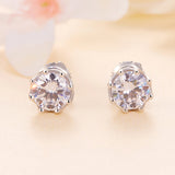 925 Sterling Silver Moissanite 0.5 Carat Earrings for Women