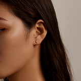S925 Sterling Silver Enamel Earrings for Women