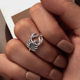 925 Sterling Silver Pavé CZ Oxidized Silver Ring 1.9mm Style E