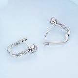 925 Sterling Silver Earrings with Oxidized Finish for Women