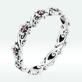 925 Sterling Silver Oxidized CZ Pavé Ring Size 6 for Women