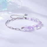 925 Sterling Silver & White Gold Plated Crystal Bracelet 16+5cm for Women