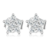 925 Sterling Silver Plated Platinum Pavé Setting CZ Earrings for Women