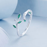 925 Sterling Silver Enamel Waves Ring for Women