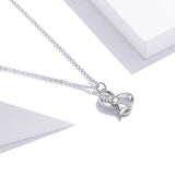 925 Sterling Silver Adjustable CZ Pendant Necklace
