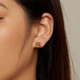 925 Sterling Silver Enamel & Glass Earrings for Women