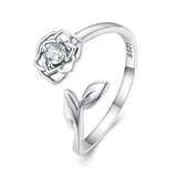S925 Sterling Silver Pavé Setting CZ Ring for Women