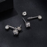 925 Sterling Silver 0.50 Carat Moissanite Earrings for Women