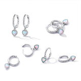 S925 Sterling Silver Translucent Opal Earrings