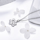 925 Sterling Silver Necklace with SCN Pendant 1.5x1.4cm for Women