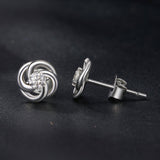 925 Sterling Silver Moissanite Earrings, 0.3cm, White Gold Plated, for Women