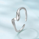 925 Sterling Silver White Gold Plated Ring for Women