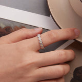 925 Sterling Silver Ring for Women - Style E, 0.4cm Width