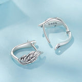 925 Sterling Silver Earrings with Oxidized Finish, 1.3x0.5cm for Women