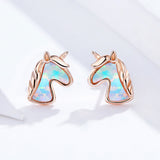 925 Sterling Silver Opal Earrings for Women
