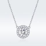 925 Sterling Silver Plated Platinum 49cm Pavé Setting CZ Necklace for Women