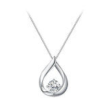 925 Sterling Silver Necklace with 1 Carat Moissanite - 400mm Length for Women